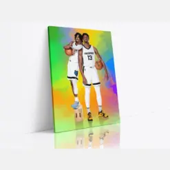 Ja Moran & Jared Jackson Or Poster | Frame Wall Art Print | Memphis Grizzlies Basketball Player | Nba Art | Kids Room Decor | Boyfriend Gift