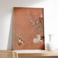 Japanese Cat Poster Japanese Cat Art Print Animal Wall Art Decor Animal Art Print Cat Lovers Gift Oriental Art