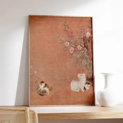 Japanese Cat Poster Japanese Cat Art Print Animal Wall Art Decor Animal Art Print Cat Lovers Gift Oriental Art