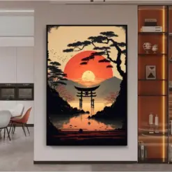 Japanese Landscape Wall Art Canvas Japanese Landscape Art Japanese Wall Art Japanese Landscape Art Wall Art Home Decor