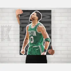 Jason Status Print Boston Celtics Art Basketball Watercolor Painting Sports Art Office Man Cave Bedroom