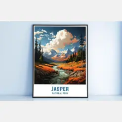 Jasper National Park Travel Posters Wall Art Print Framed Gifts Bedroom Albert Large Framed Vacation Home Decor Wall Hangings Living Room