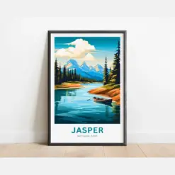 Jasper Travel Print - Jasper Poster National Park Wall Art Framed Present Gift Canada Present