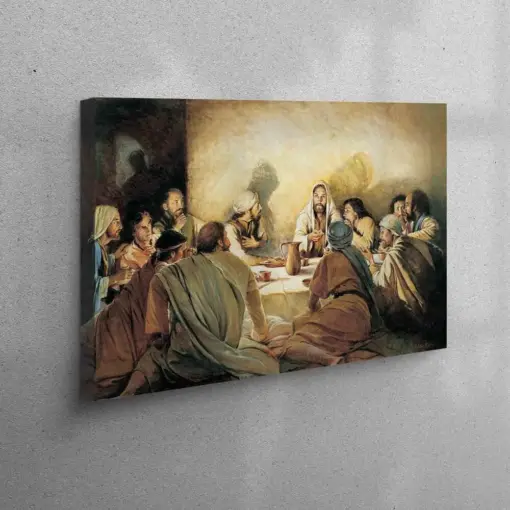 Jesus Christ Last Supper Ad Canvas Spiritual Poster Famous Wall Table Jesus Wall Art Bridesmaid Gift Framed Canvas Office Wall Decor