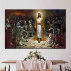 Jesus Christ Wall Art Jesus Wall Decor Christ Glass Printing Modern Canvas Framed Wall Art Gift For Him Wallpaper Art Home Wall Art