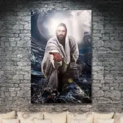 Jesus Christian Wall Decor Jesus Reaching Hand Canvas Jesus Give Me Hand Christian Wall Art Home Wall Decor Christ Jesus Lover