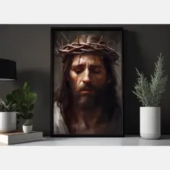 Jesus Sacrifice Painting Christian Canvas Print Christ Art Print Christmas Wall Decor Jesus Art Print Jesus Gift Catholic Art Print