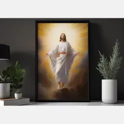 Jesuses Magic Light Painting Christian Canvas Print Christ Art Print Christmas Wall Decor Jesus Art Print Jesus Christmas Gift