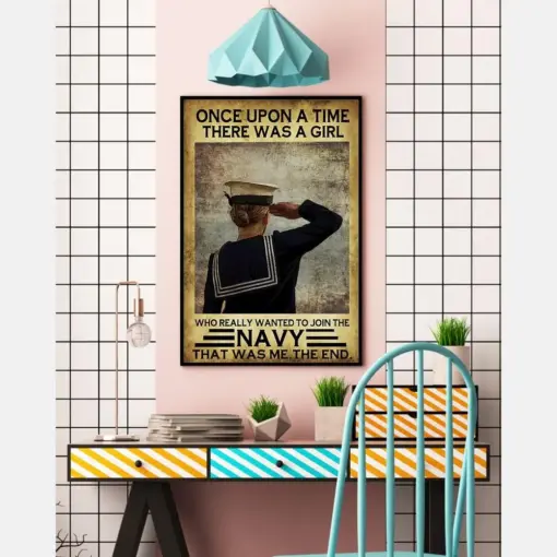 Join The Navy Poster Once Upon A Time There Was A Girl Vintage Room Home Decor Wall Art Gifts Idea