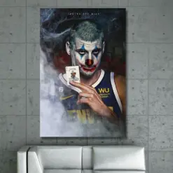 Joker Nikolai Join Canvas Wall Art Map Nikolai Join Wall Art Denver Nuggets Poster Basketball Canvas Ready To Hang