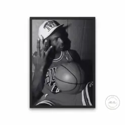 Jordan 3 Fingers Poster Black And White Instant Sports Prints Basketball Gifts For Men Basketball Poster My Wall Art