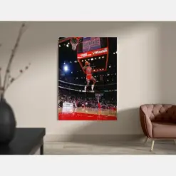 Jordan Poster Slam Dunk Basketball Canvas Wall Art Home Decor Framed Art