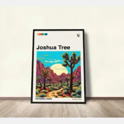 Joshua Tree National Park Poster Joshua Tree Poster Joshua Tree Print National Park Art Illustration Art Wall Hanging Travel Gifts