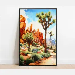 Joshua Tree Noon National Park Artwork Prints Framed Prints Framed Canvas National Park Posters Southern California Art Prints Canvas