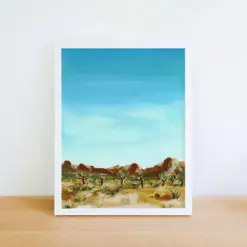 Joshua Tree Painting | California Landscape Fine Art Print | Large Wall Art | Desert Aesthetic | National Park Poster | Mountain Artwork