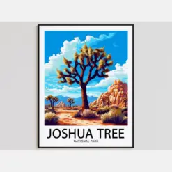 Joshua Tree Travel Poster Joshua Tree Print National Park Art Print Joshua Tree Gift Joshua Tree Wall Art Joshua Tree Artwork