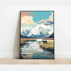 Karma National Park Art Print | Wilderness Wall Art | Nature Lover's Decor | Alaskan Landscape | Bear Viewing Spot | Gift | Birthday Gift