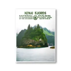 Kensi Fjords National Park Poster | National Park Poster | National Park Print | Vintage Poster | Wall Art | Home Decor