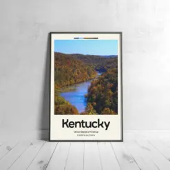 Kentucky Poster - Oil Painting Technique | United States Wall Art | & Printed Travel Prints | Animalistic Home Decor