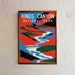 Kings Canyon National Park Poster - Minimalist Print | Printed Poster | Retro Usa Travel Wall Art | 24 I 20 I 18 I 16 I 20