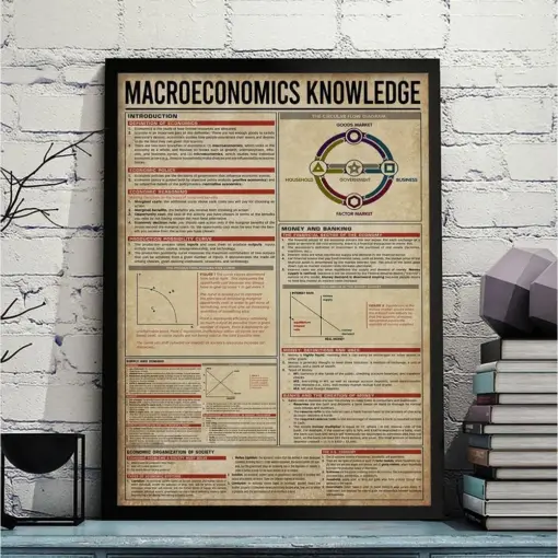 Knowledge Poster Or Canvas Teacher Economics Wall Art Economics Lessons Wall Decor Financial Education Print Finance Gift