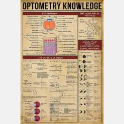 Knowledge Poster Posters Optometrist Guide Vintage Plaques Clinics Shops Room Wall Decor