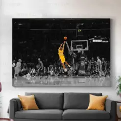 Kobe Bryant Lakers Home Decor Canvas Kobe Bryant Last Shot Print Los Angeles Wall Art Basketball Legend Sport Wall Art Decor Nba Art