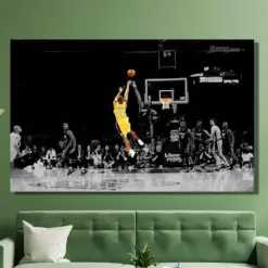 Kobe Bryant Last Shot Print Poster Kobe Bryant Wall Art Print Basketball Legend Poster Ready To Hang Nba Gift Kobe Print Best Player Of Nba