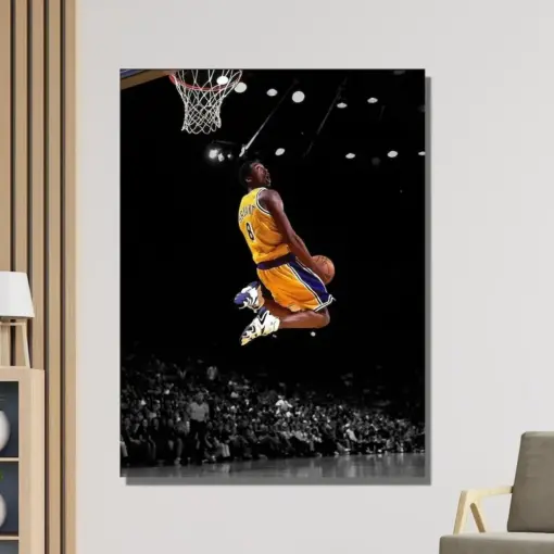 Kobe Bryant Print Canvas Kobe Bryant Wall Art Poster Inspired Famous Basketball Legends Motivational Quote High Quality Canvas And Poster