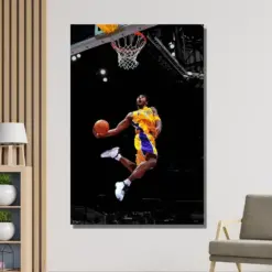 Kobe Bryant Print Canvas Kobe Bryant Wall Art Poster Inspired Famous Basketball Legends Motivational Quote High Quality Canvas Ready To Hang