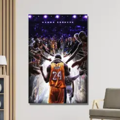 Kobe Bryant Print Poster Kobe Bryant Canvas Wall Art Inspired Famous Basketball Legends Motivational Quote High Quality Canvas And Poster