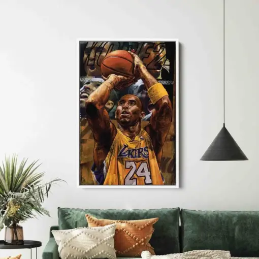 Kobe Bryant Sport Design Black Mamba La Lakers Minimalist Basketball Design Basketball Canvas Kobe Bryant Poster Basketball Lovers