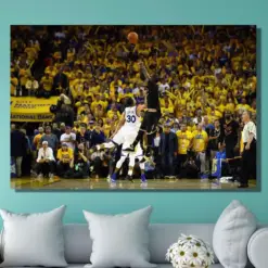 Kyrie Irving 2016 Nba Finals Poster Kyrie Irving Clutch Canvas Basketball Player Print Nba Fan Gift Framed Or Framed Canvas Wall Art