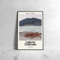 Laguna Colorado Poster - Oil Painting Technique | Lakes Wall Art | & Printed Travel Prints | Animalistic Home Decor