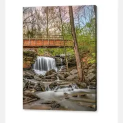 Lake Ann Spillway Waterfall Bella Vista Northwest Arkansas Landscape Prints Nature Photography Large Wall Decor Dark Mountains