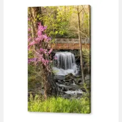 Lake Ann Waterfall Bella Vista Nature Landscape Northwest Arkansas Dark Mountains Waterfall Prints Spring Flowers Spillway Art