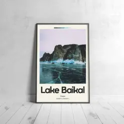 Lake Bail Poster - Oil Painting Technique | Lakes Wall Art | & Printed Travel Prints | Animalistic Home Decor