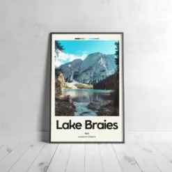 Lake Brains Poster - Oil Painting Technique | Lakes Wall Art | & Printed Travel Prints | Animalistic Home Decor