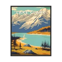 Lake Clark National Park Poster Art Print Retro National Park Gifts