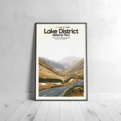 Lake District Poster - Oil Painting Technique | Uk National Park Wall Art | & Printed Travel Prints | Animalistic Home Decor