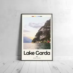 Lake Garda Poster - Oil Painting Technique | Lakes Wall Art | & Printed Travel Prints | Animalistic Home Decor