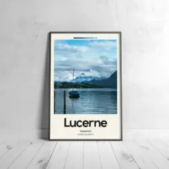 Lake Laverne Poster - Oil Painting Technique | Lakes Wall Art | & Printed Travel Prints | Animalistic Home Decor