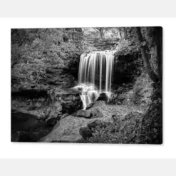 Lanyard Creek Falls Monochrome Decor Bella Vista Arkansas Black And White Northwest Arkansas Waterfall Prints