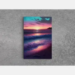 Large Coastal Wall Art Large Sunset Beach Framed Canvas Print Seascape Sky And Sea Beach Scene Art Ocean Beach Sky Art Decor