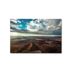 Large Metal Print Overlooking The Red Rock Landscape Of Star's National Park At Sunrise