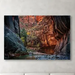 Large Wall Art Magic Canyon The Narrows Slot Canyon Zion National Park Utah Virgin River Fine Art Photograph Print Metal Canvas Frame Option