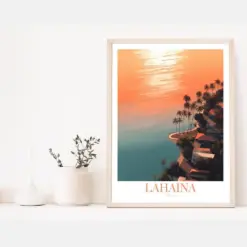 Lasagna Maui Print - Lasagna Artwork Tropical Paradise Art Hawaiian Beach Scene Hawaii Gift Hawaii Gift Ideas Hawaiian Artwork