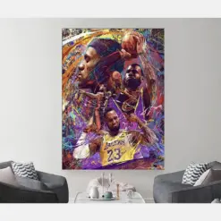 Lebron James Canvas Lebron James Fan On James Wall Canvas Wall James Graffiti