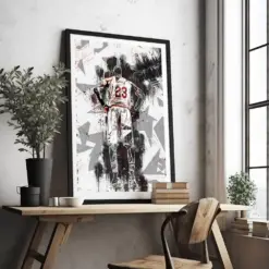 Lebron James Championship Poster Nba Cleveland Cavaliers Basketball Canvas Wall Art Iconic Sports Poster