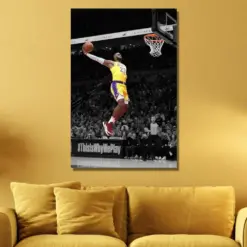 Lebron James Dunk Canvas Lebron James Poster Print Lebron James Canvas Lebron James Basketball Canvas Ready To James Art